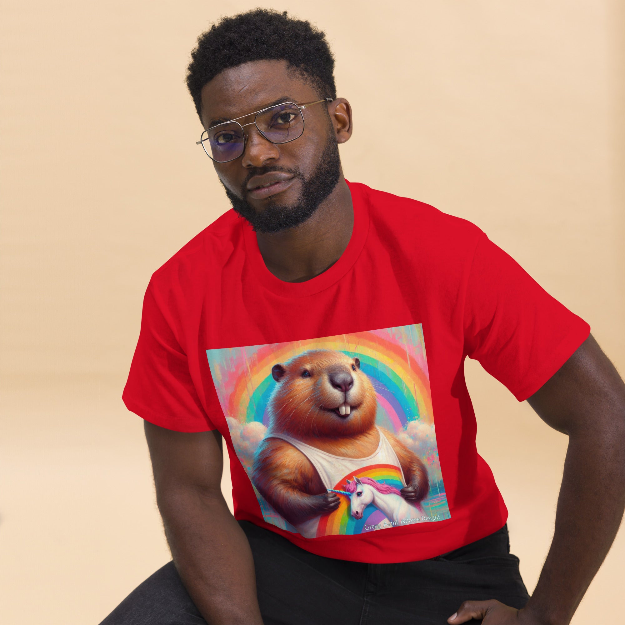 Proud Beaver1 Unisex classic tee by Gregg Acini Adoree Designs