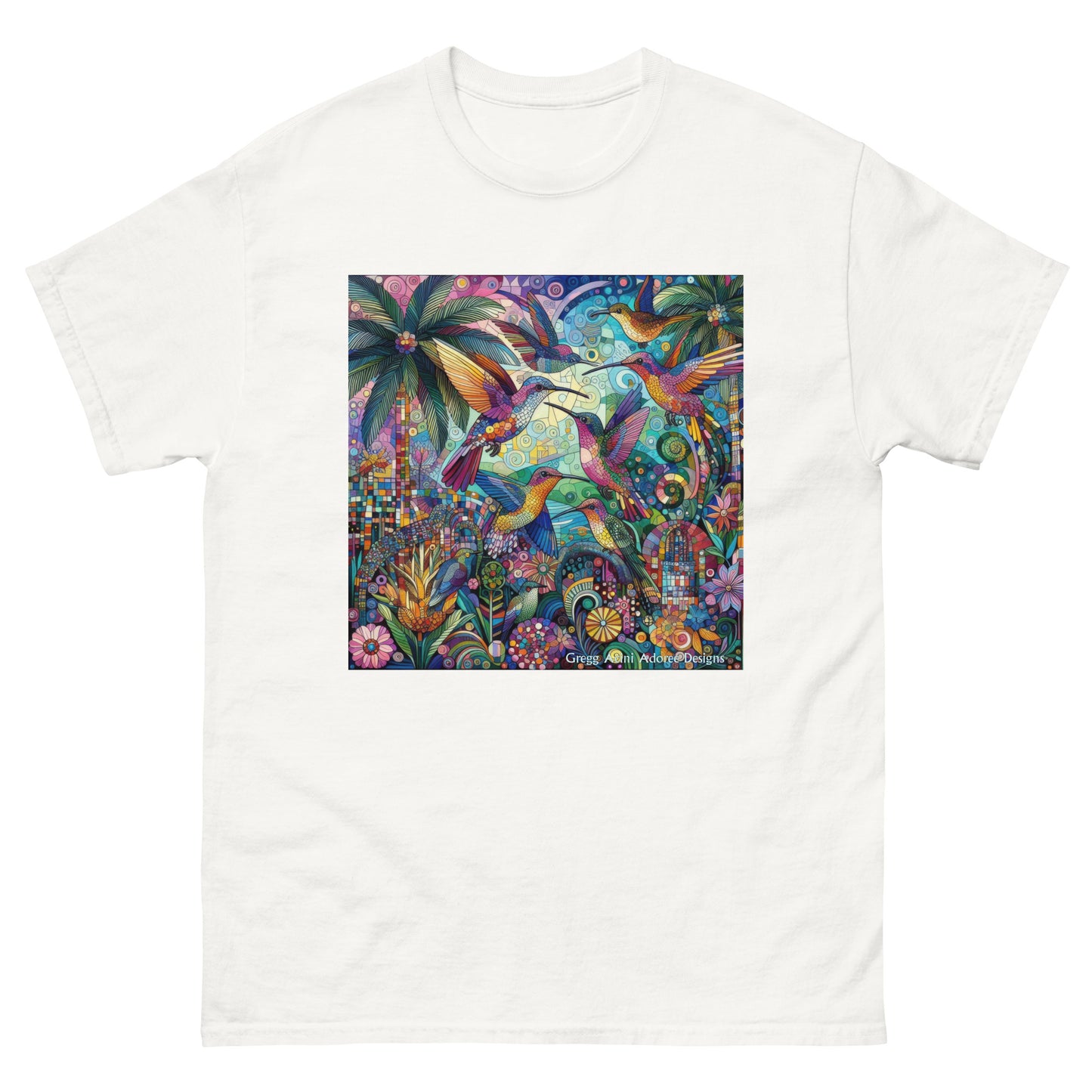 Hummingbird Kaleidoscope Unisex classic tee by Gregg Acini Adoree Designs