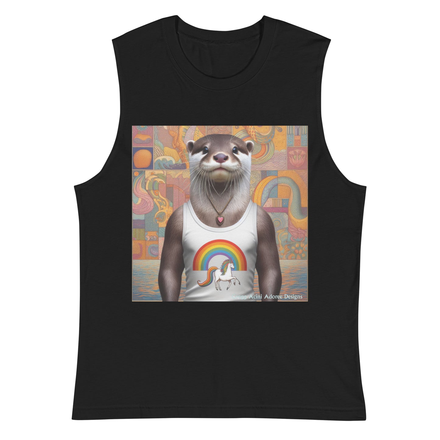 Proud Otter Muscle Shirt by Gregg Acini Adoree Designs