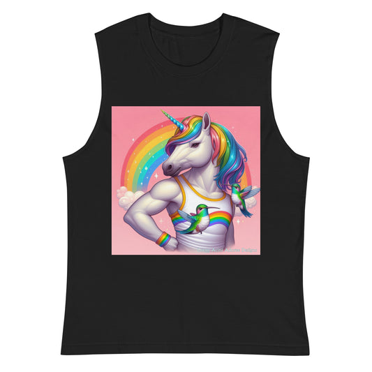 Fabulous Unicorn Muscle Shirt by Gregg Acini Adoree Designs