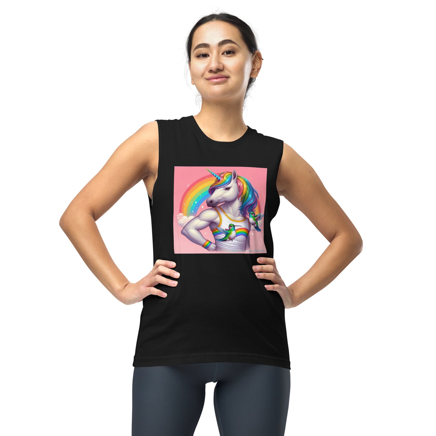 Fabulous Unicorn Muscle Shirt by Gregg Acini Adoree Designs