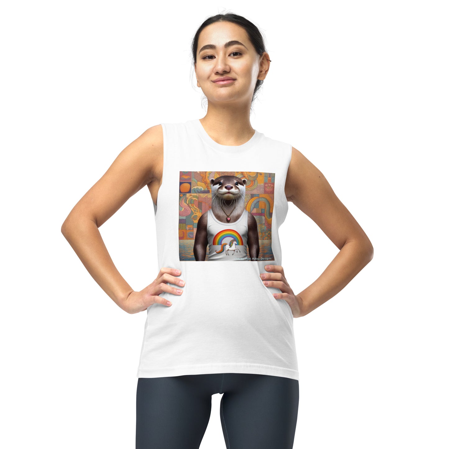 Proud Otter Muscle Shirt by Gregg Acini Adoree Designs