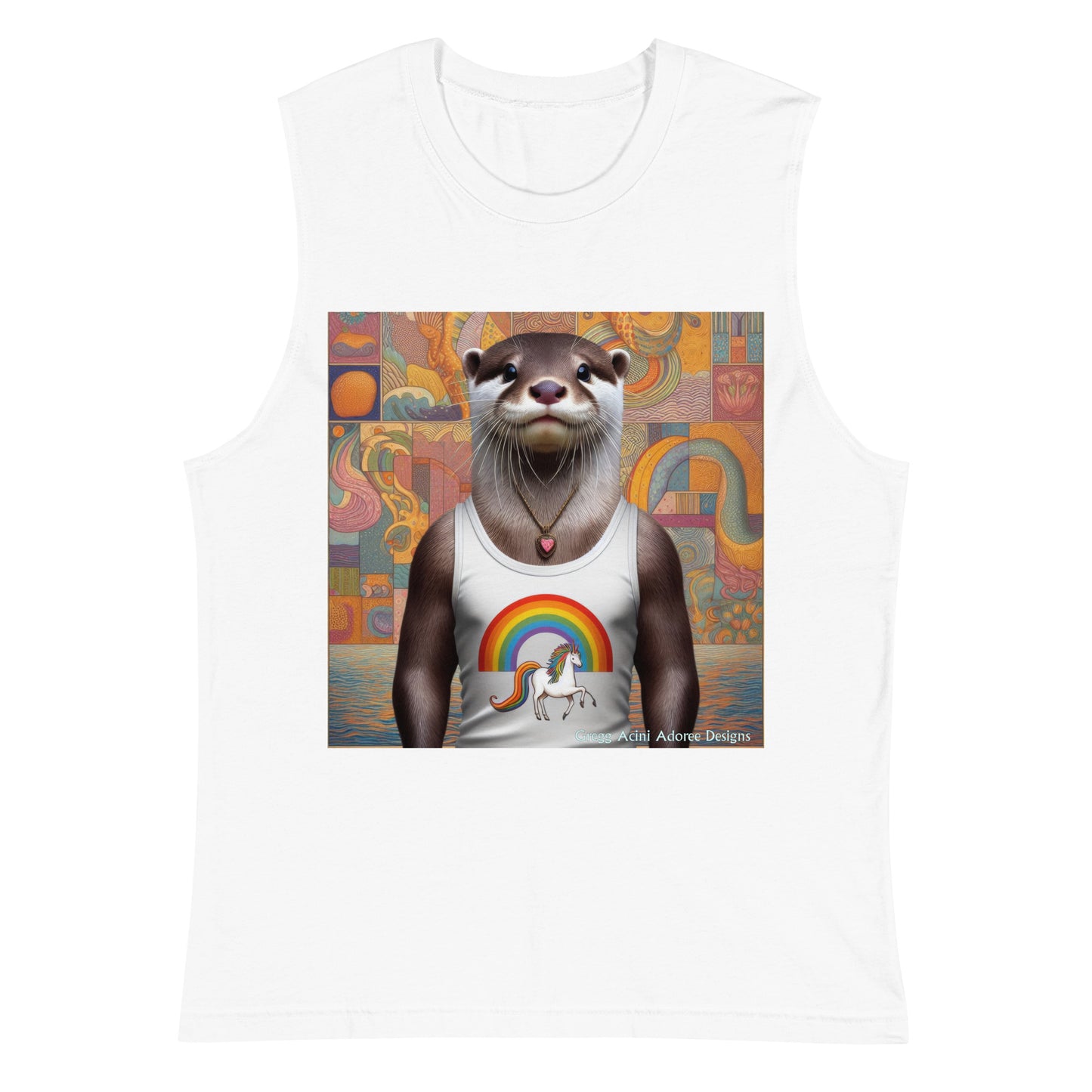 Proud Otter Muscle Shirt by Gregg Acini Adoree Designs