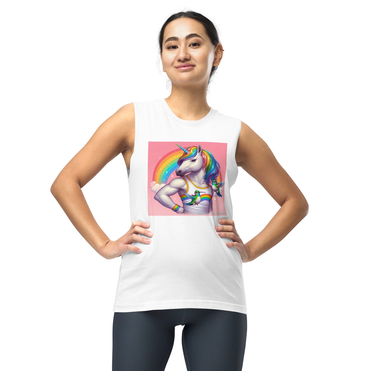 Fabulous Unicorn Muscle Shirt by Gregg Acini Adoree Designs