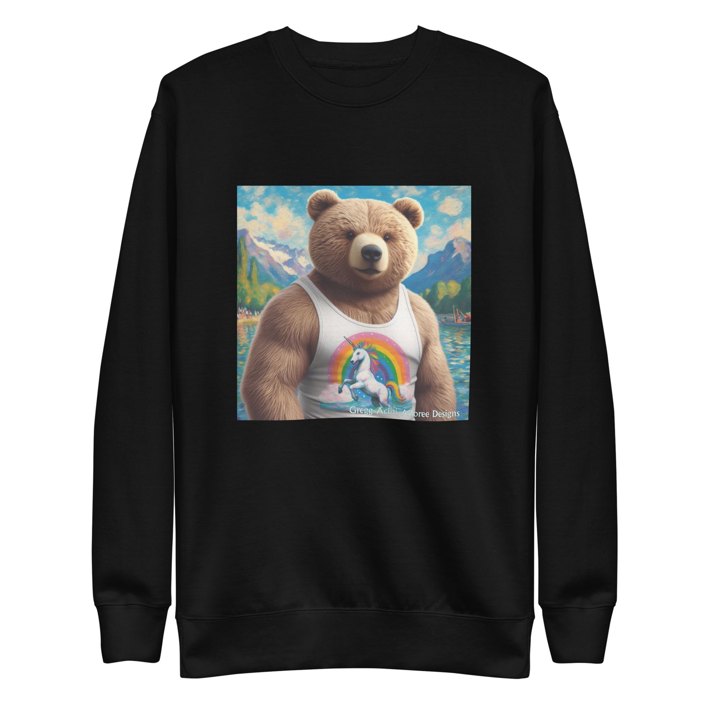 Proud Bear1 Unisex Premium Sweatshirt by Gregg Acini Adoree Designs