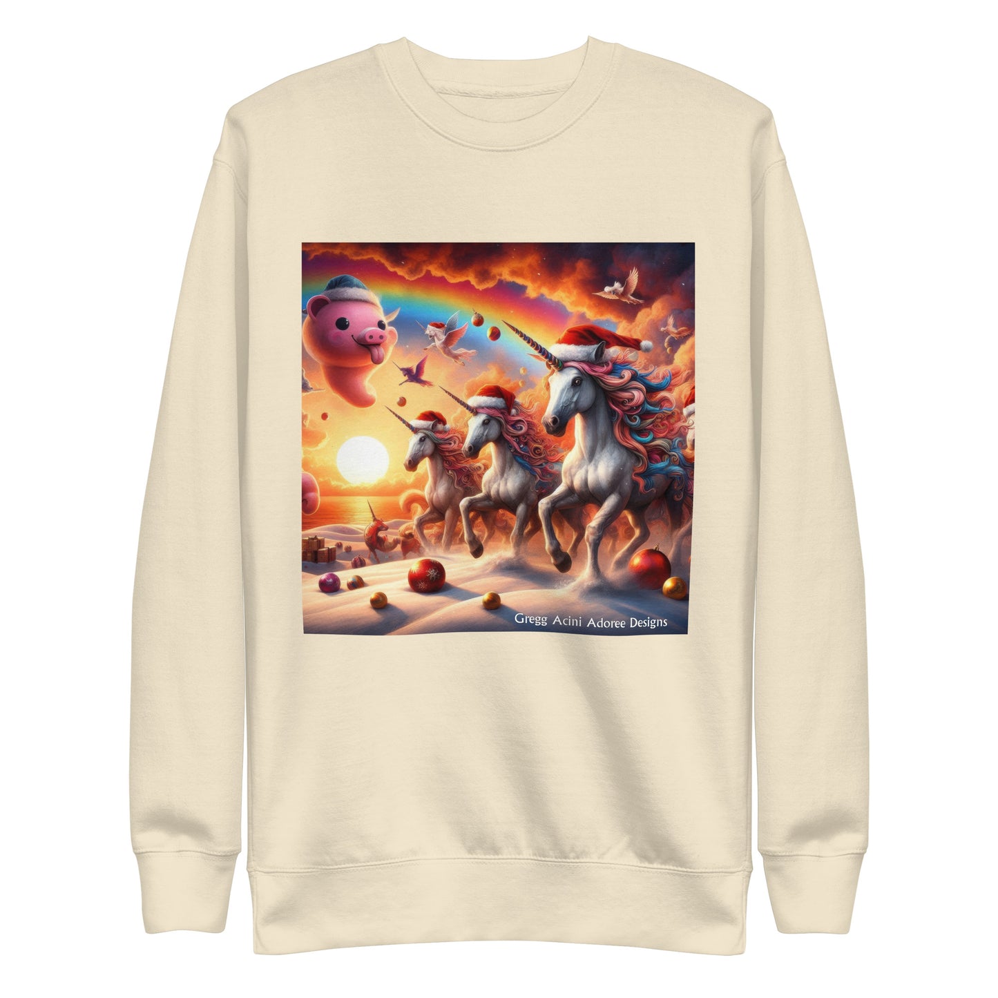 A Season's Greetings Unisex Premium Sweatshirt by Gregg Acini Adoree Designs