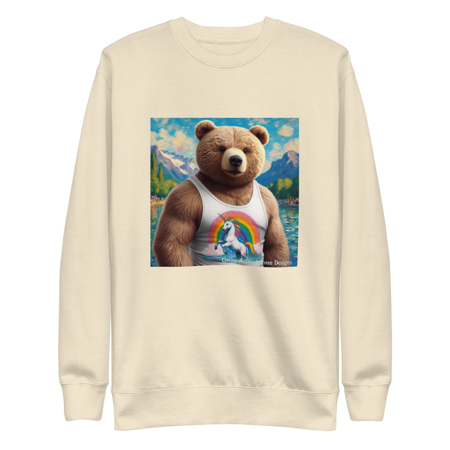 Proud Bear1 Unisex Premium Sweatshirt by Gregg Acini Adoree Designs