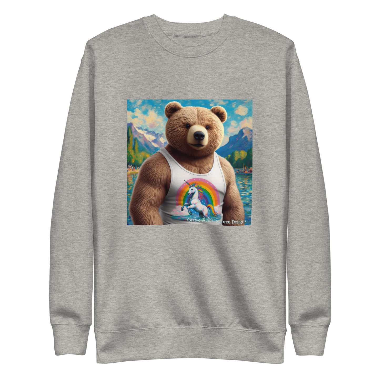 Proud Bear1 Unisex Premium Sweatshirt by Gregg Acini Adoree Designs