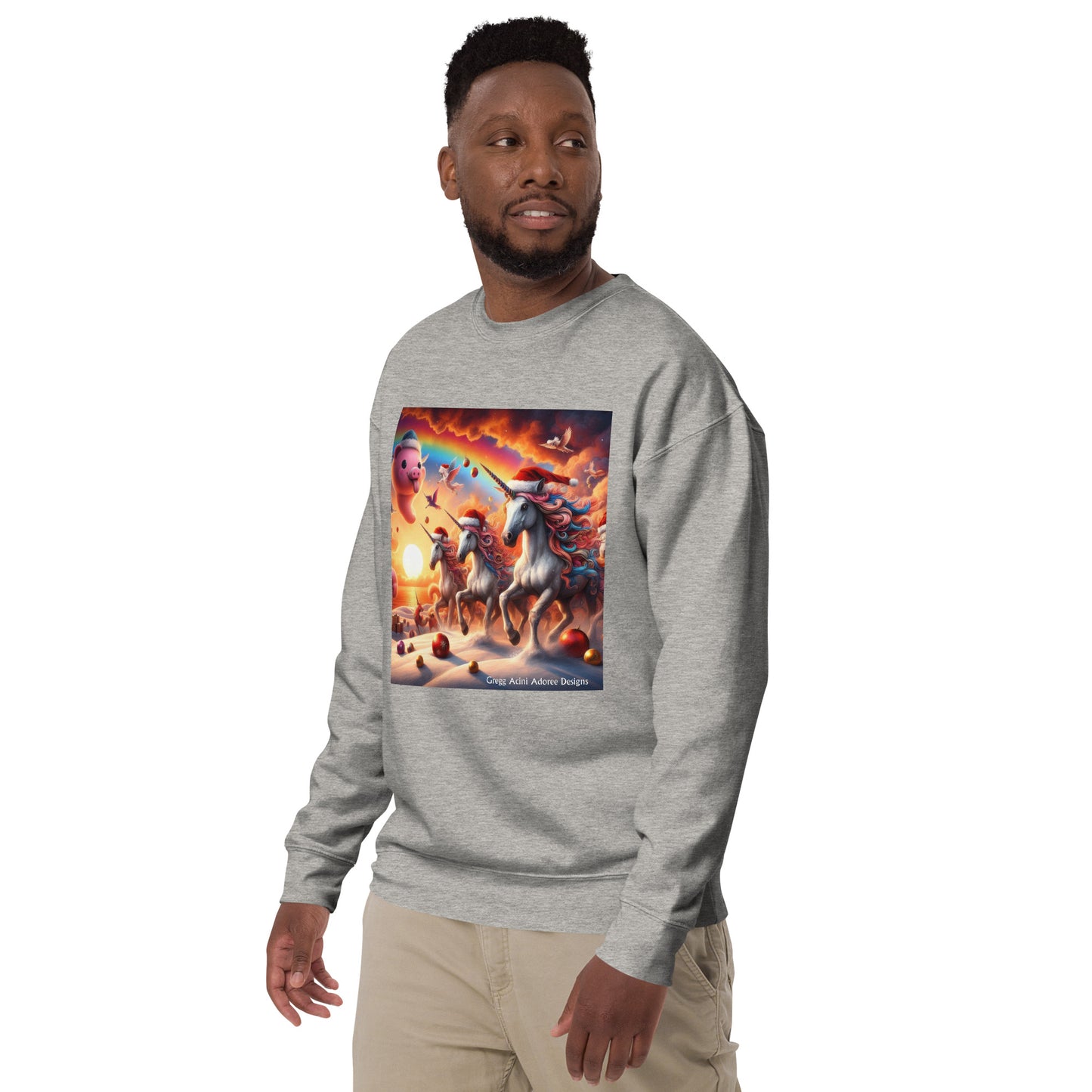 A Season's Greetings Unisex Premium Sweatshirt by Gregg Acini Adoree Designs