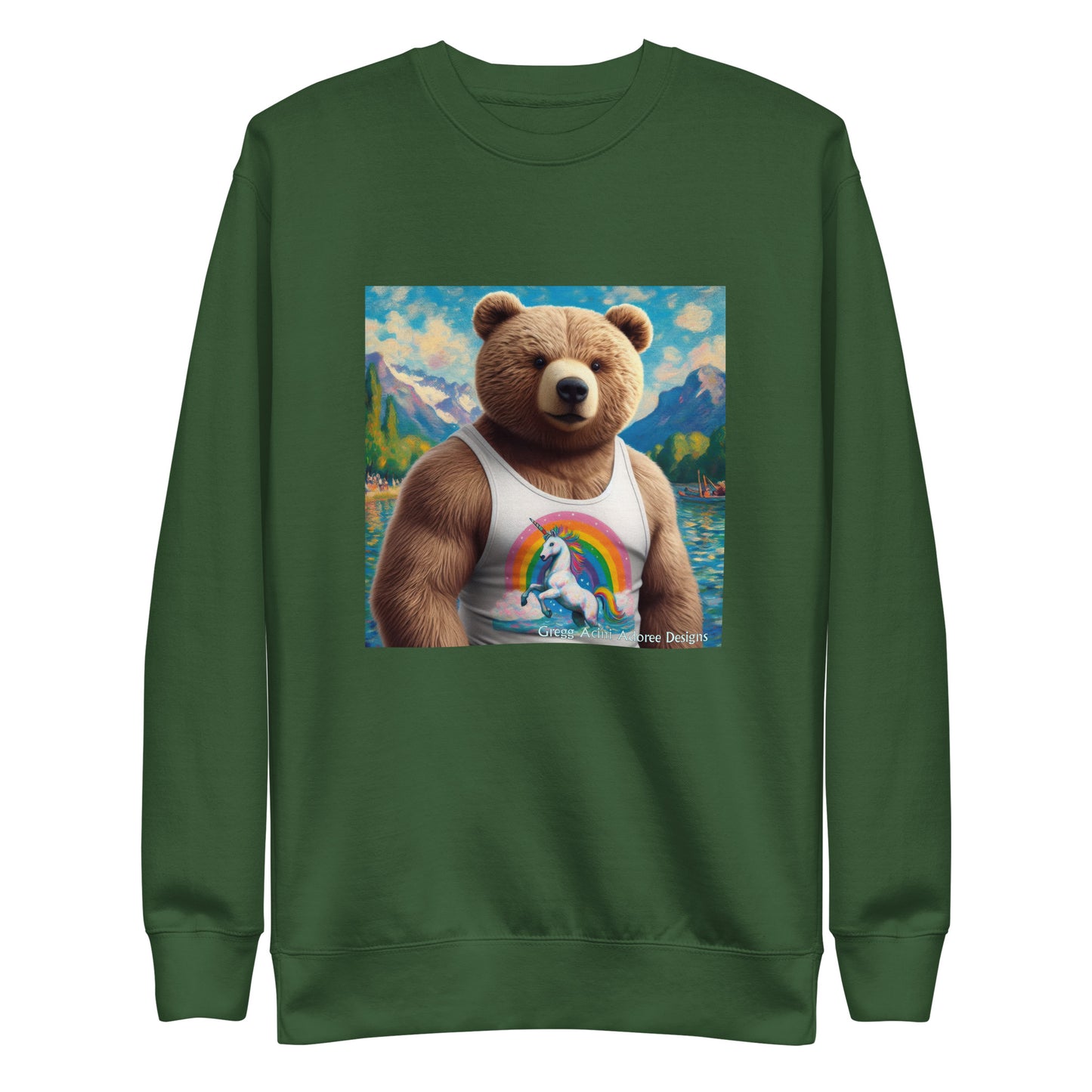 Proud Bear1 Unisex Premium Sweatshirt by Gregg Acini Adoree Designs