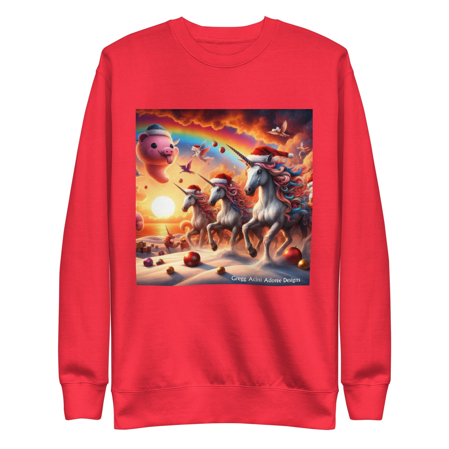 A Season's Greetings Unisex Premium Sweatshirt by Gregg Acini Adoree Designs