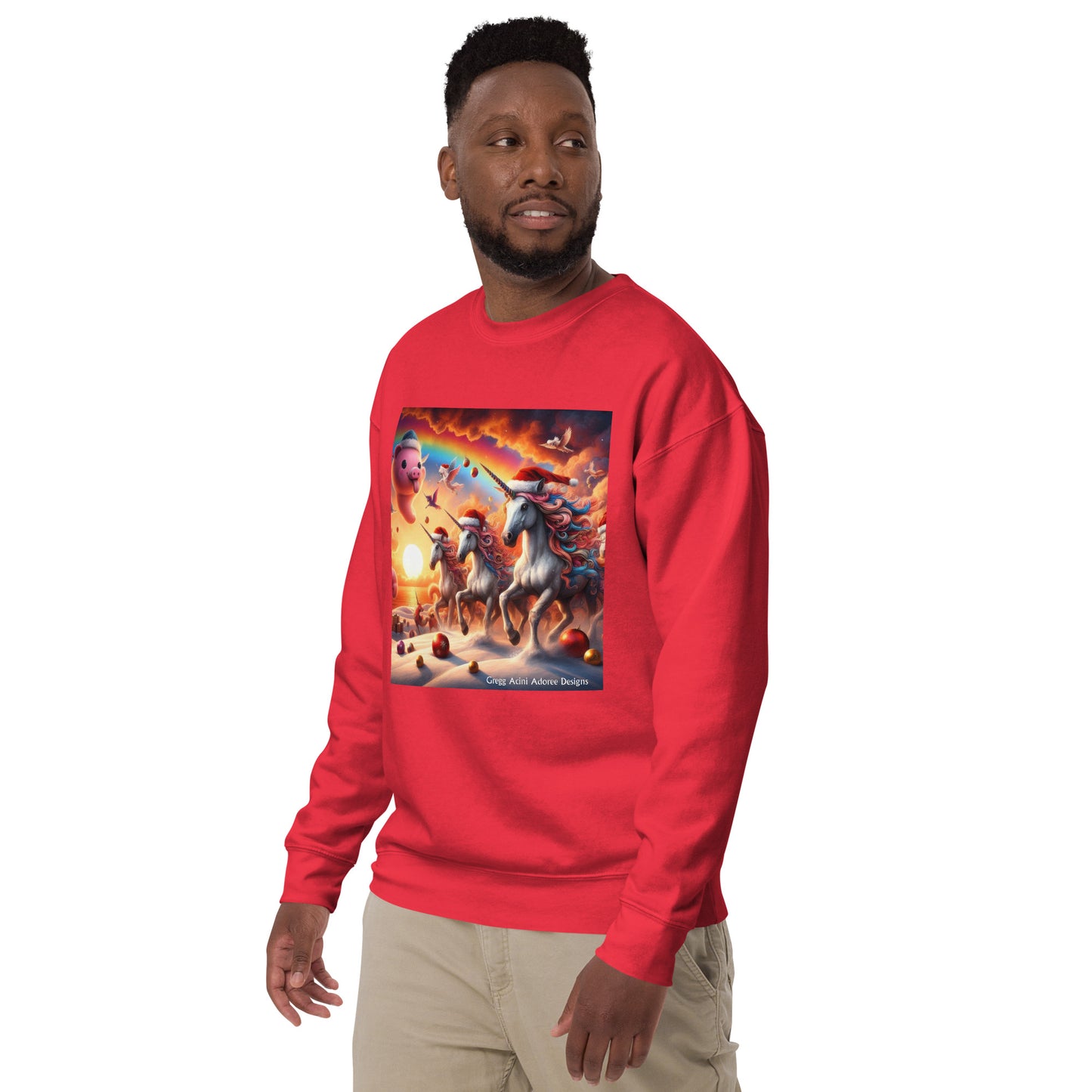 A Season's Greetings Unisex Premium Sweatshirt by Gregg Acini Adoree Designs