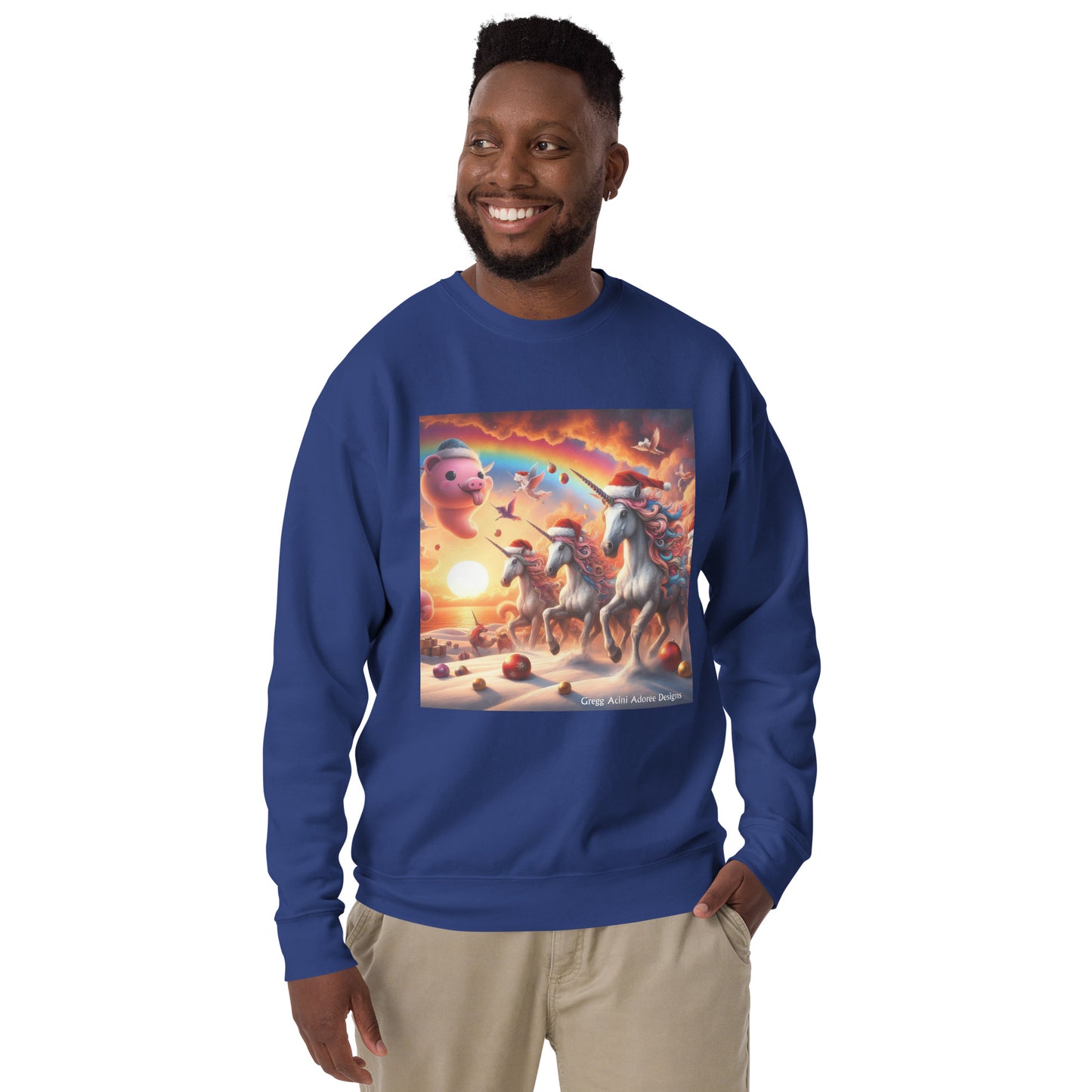 A Season's Greetings Unisex Premium Sweatshirt by Gregg Acini Adoree Designs