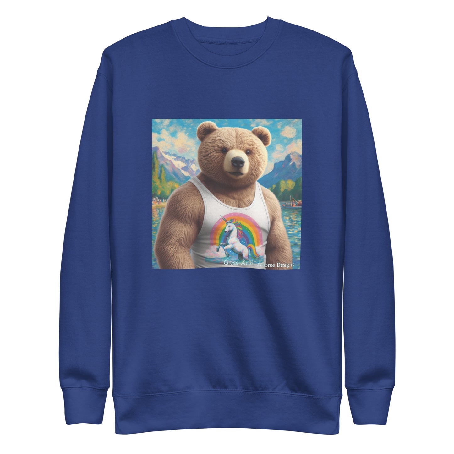 Proud Bear1 Unisex Premium Sweatshirt by Gregg Acini Adoree Designs