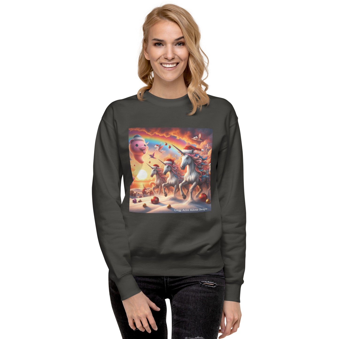 A Season's Greetings Unisex Premium Sweatshirt by Gregg Acini Adoree Designs