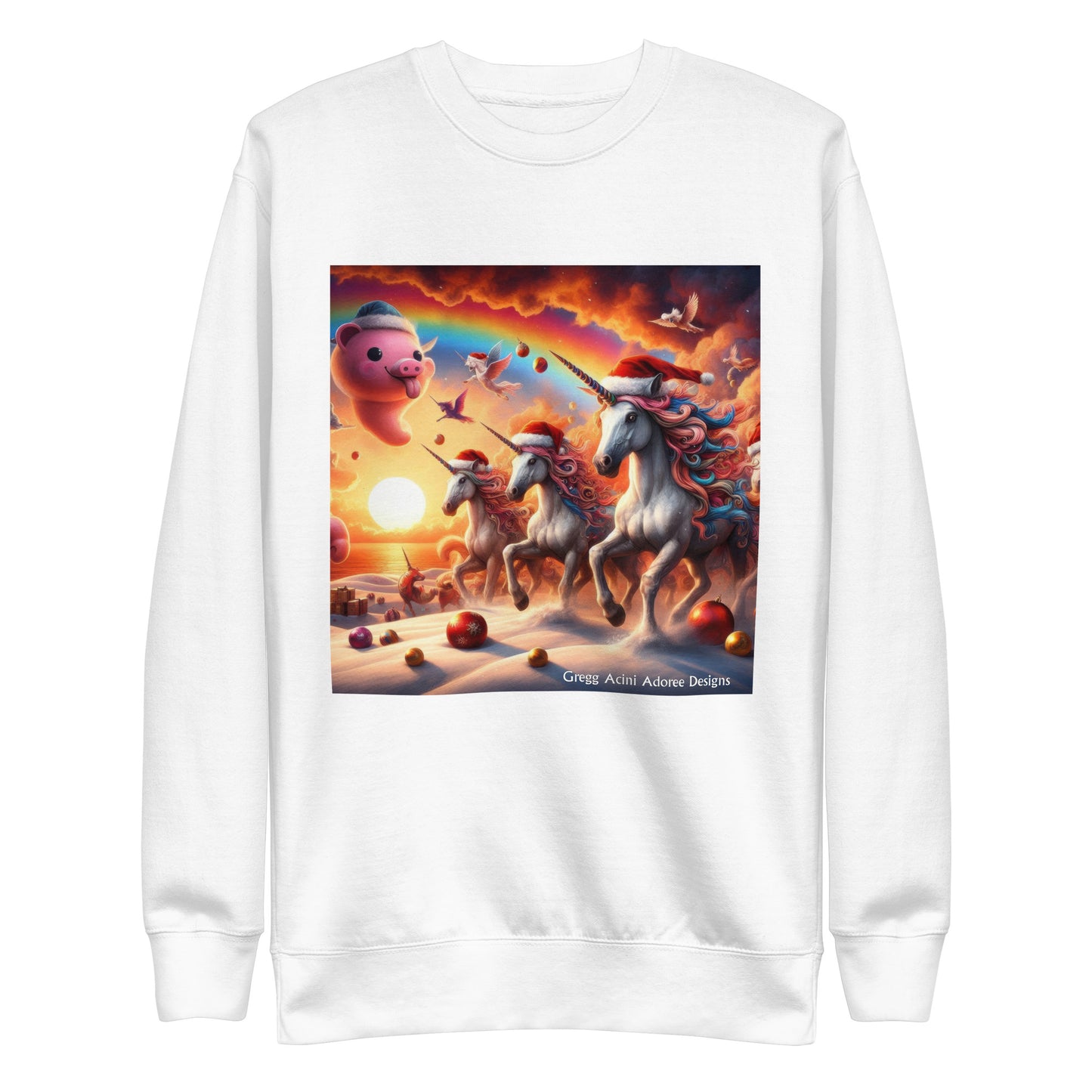 A Season's Greetings Unisex Premium Sweatshirt by Gregg Acini Adoree Designs