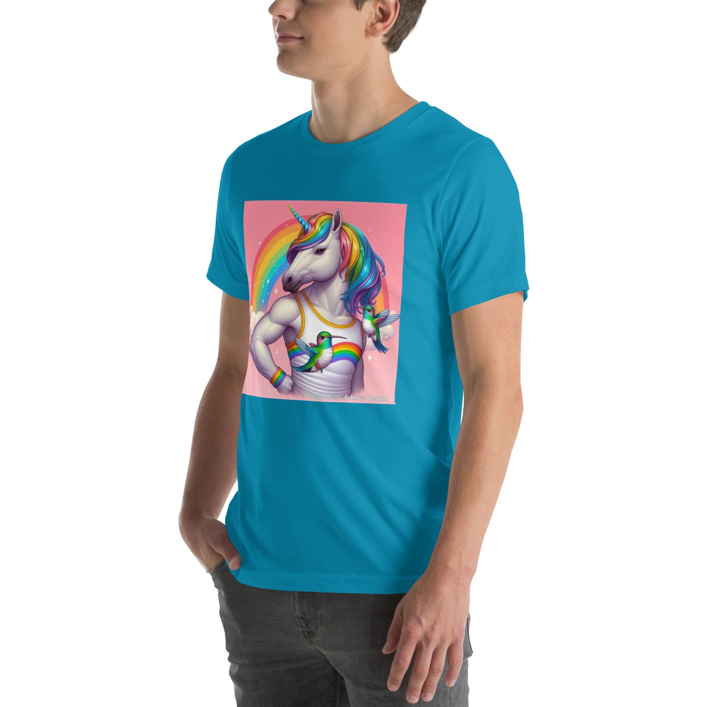 Fabulous Unicorn Unisex t-shirt by Gregg Acini Adoree Designs