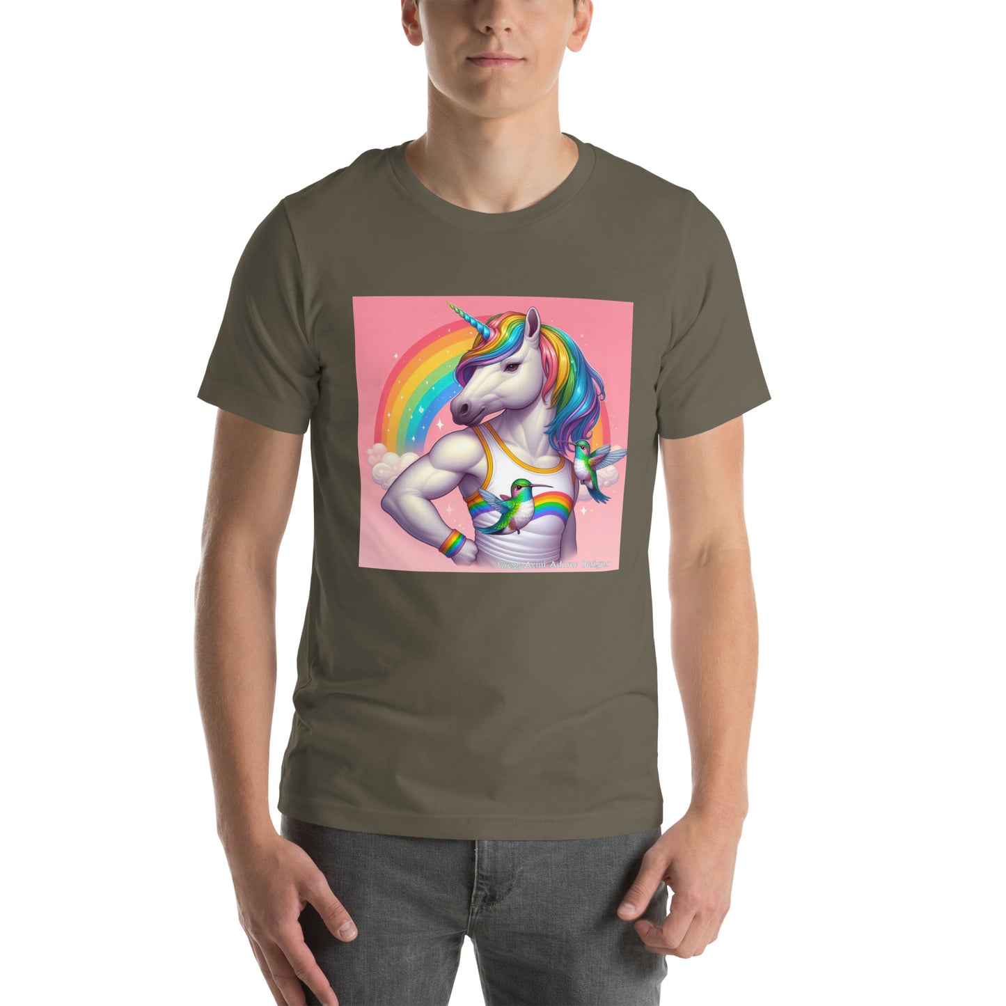 Fabulous Unicorn Unisex t-shirt by Gregg Acini Adoree Designs