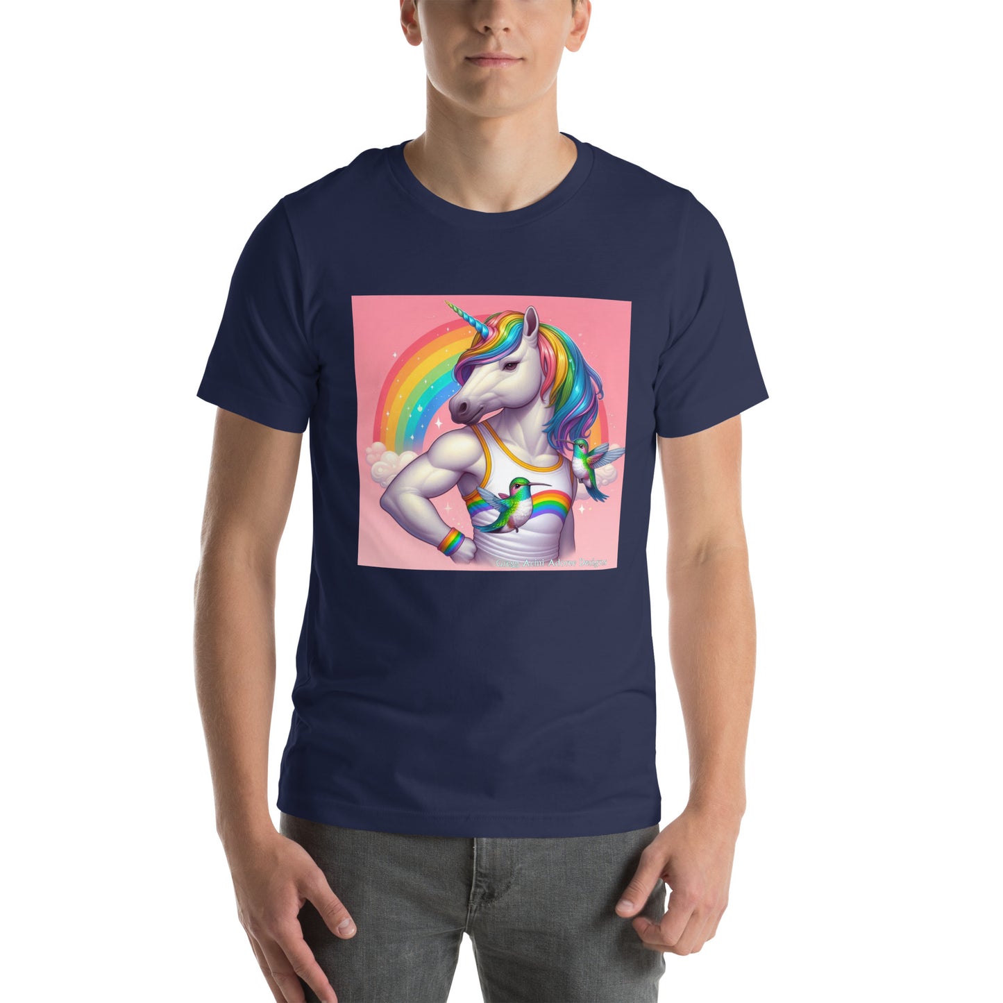 Fabulous Unicorn Unisex t-shirt by Gregg Acini Adoree Designs