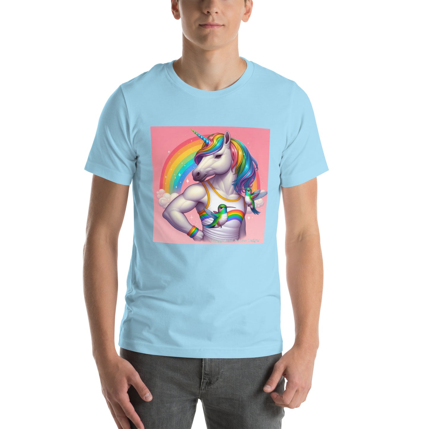 Fabulous Unicorn Unisex t-shirt by Gregg Acini Adoree Designs