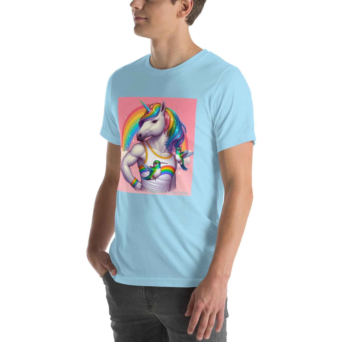 Fabulous Unicorn Unisex t-shirt by Gregg Acini Adoree Designs