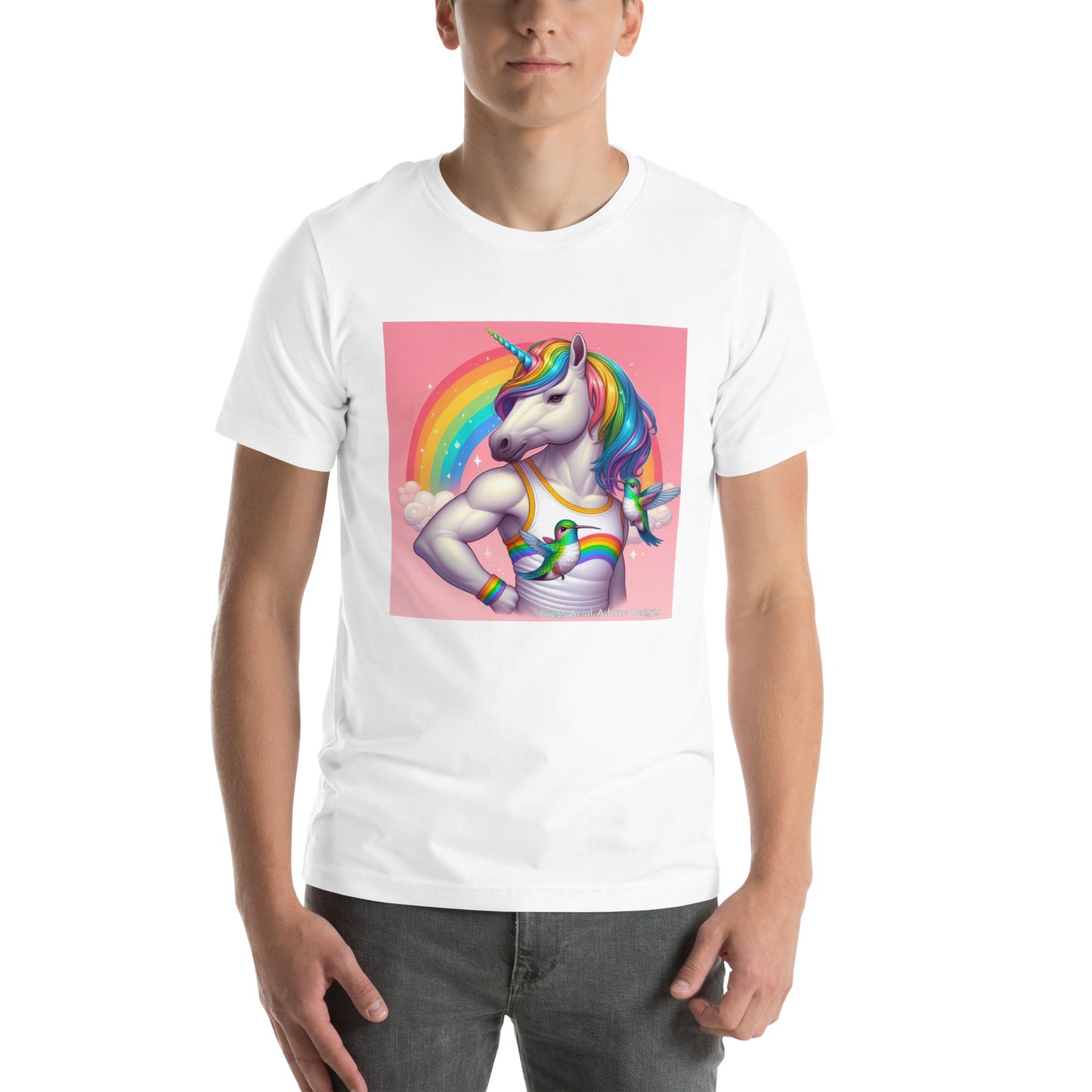 Fabulous Unicorn Unisex t-shirt by Gregg Acini Adoree Designs