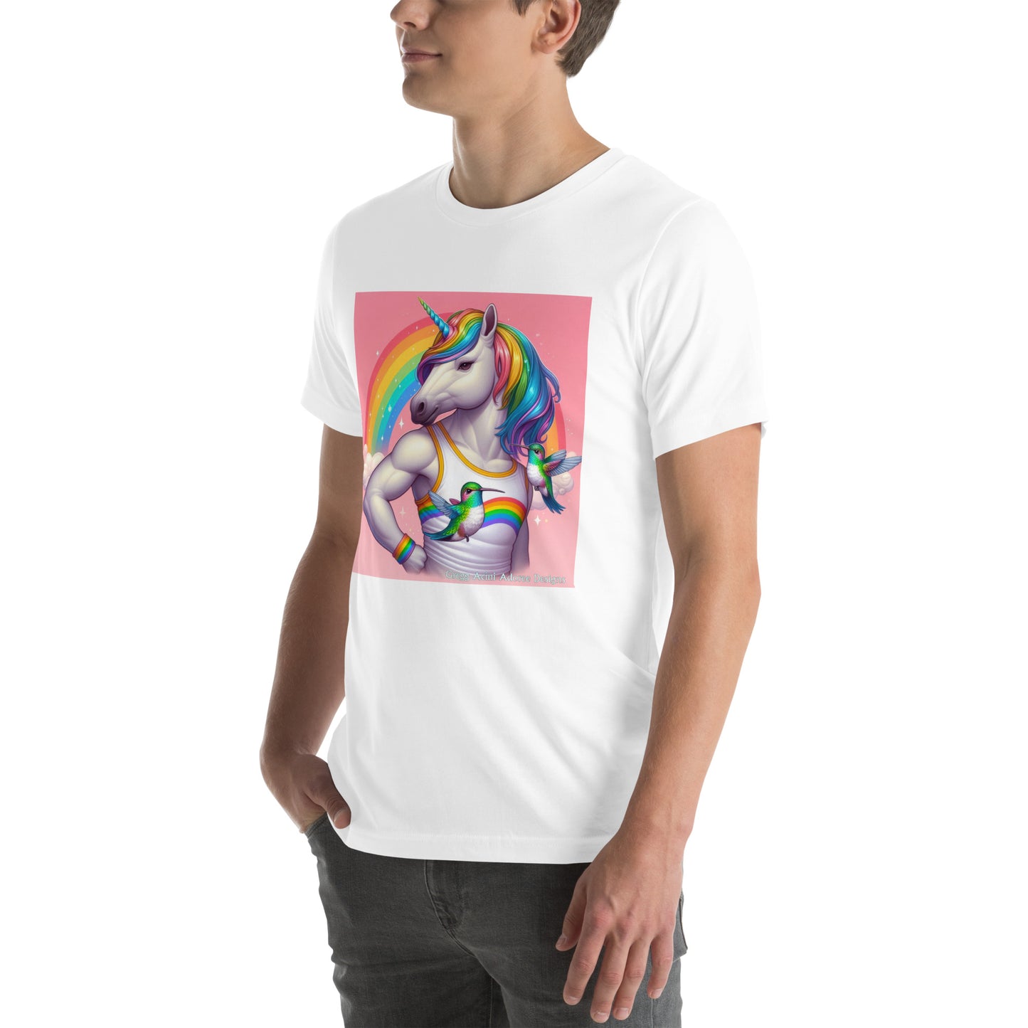 Fabulous Unicorn Unisex t-shirt by Gregg Acini Adoree Designs