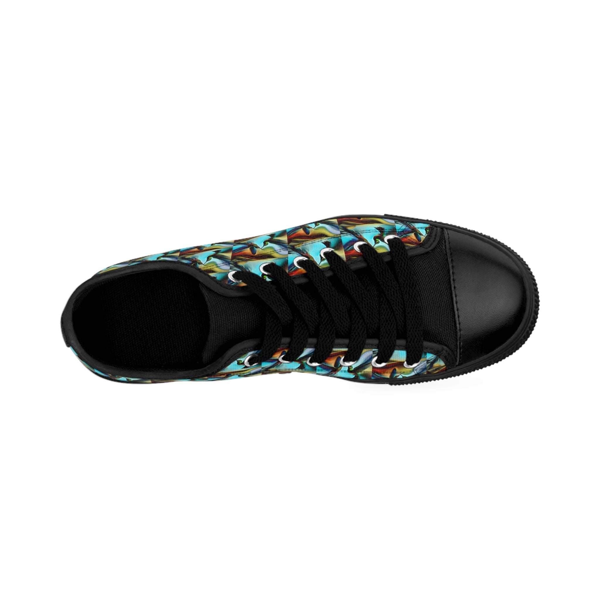 Vibrant Hummingbird Pattern Women's Sneakers - Stylish, Comfortable Footwear for Everyday Adventures - Gregg Acini Adoree Designs - Shoes