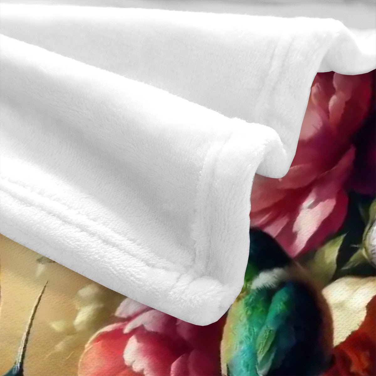 Vibrant Multicolor Hummingbirds 300 GSM Flannel Throw Blanket (Made in USA) - Gregg Acini Adoree Designs - Blanket