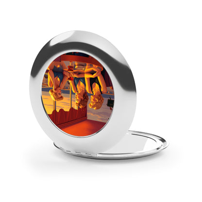 Vintage Travel Mirror with Glamorous Friends Design by Gregg Acini Adoree Designs - Gregg Acini Adoree Designs - Accessories