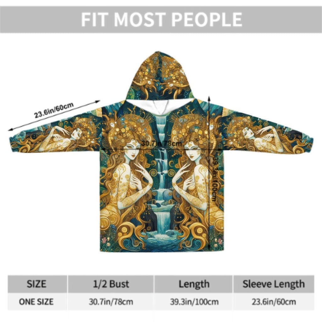 Water Nymphs Adult Blanket Hoodie - Gregg Acini Adoree Designs - Hooded Blanket