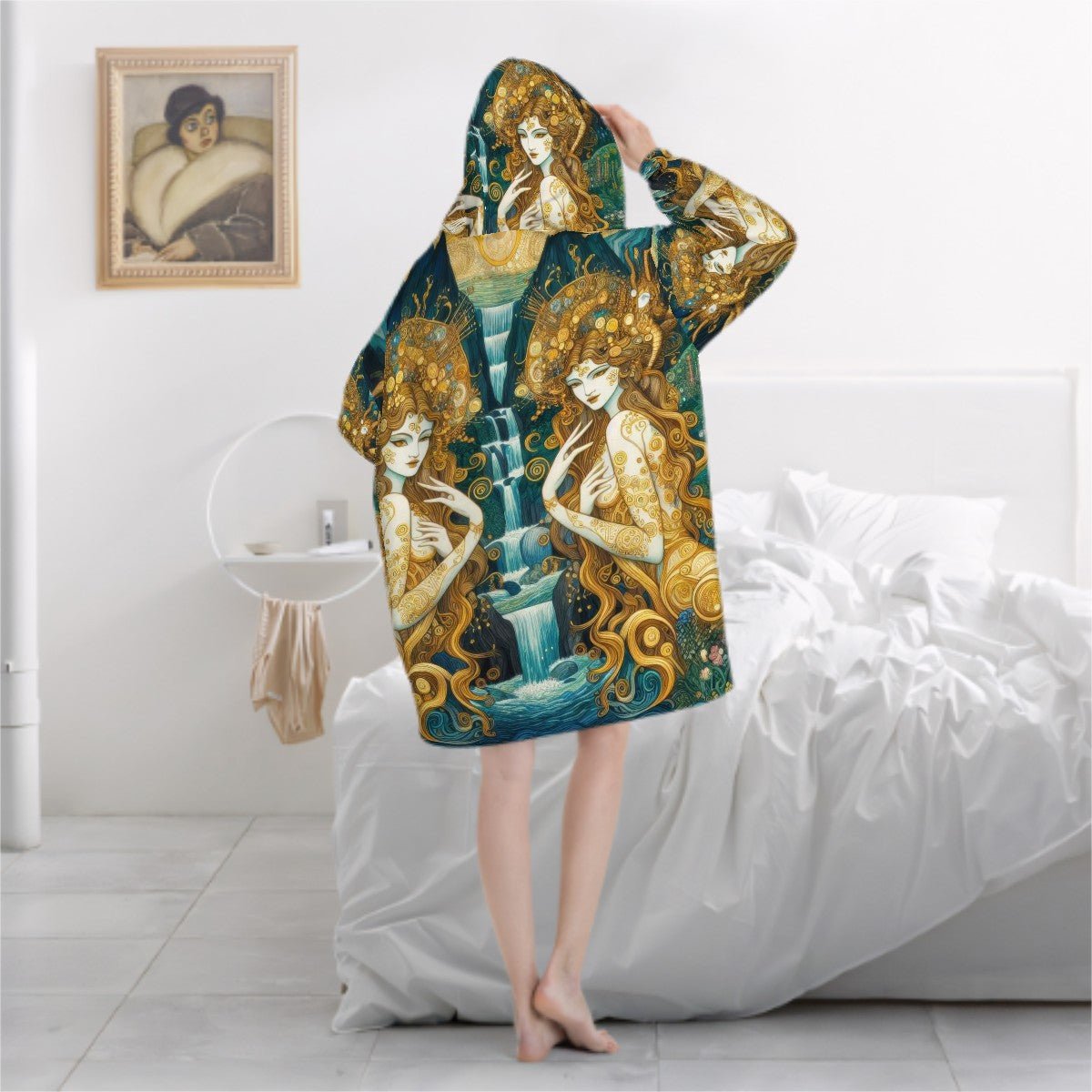 Water Nymphs Adult Blanket Hoodie - Gregg Acini Adoree Designs - Hooded Blanket