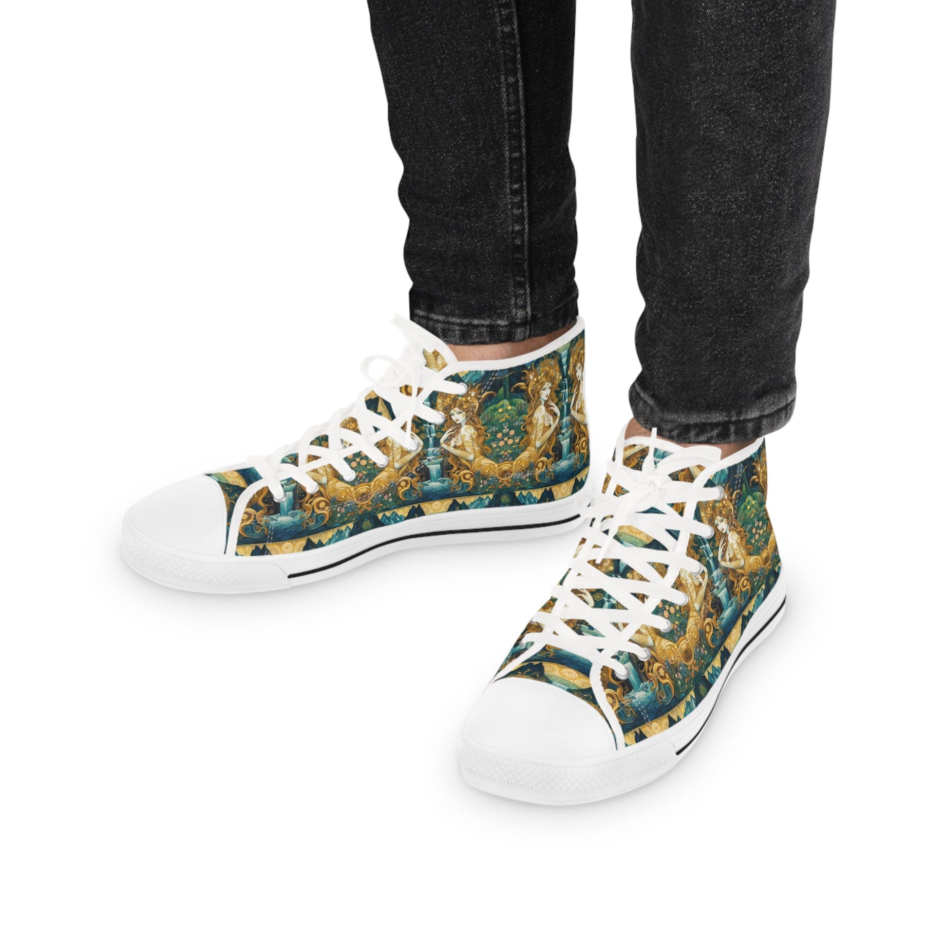 Water Nymphs Artistic High Top Sneakers by Gregg Acini Adoree Designs - Gregg Acini Adoree Designs - Shoes
