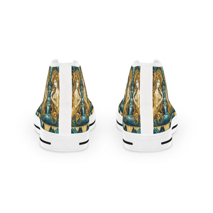 Water Nymphs Artistic High Top Sneakers by Gregg Acini Adoree Designs - Gregg Acini Adoree Designs - Shoes