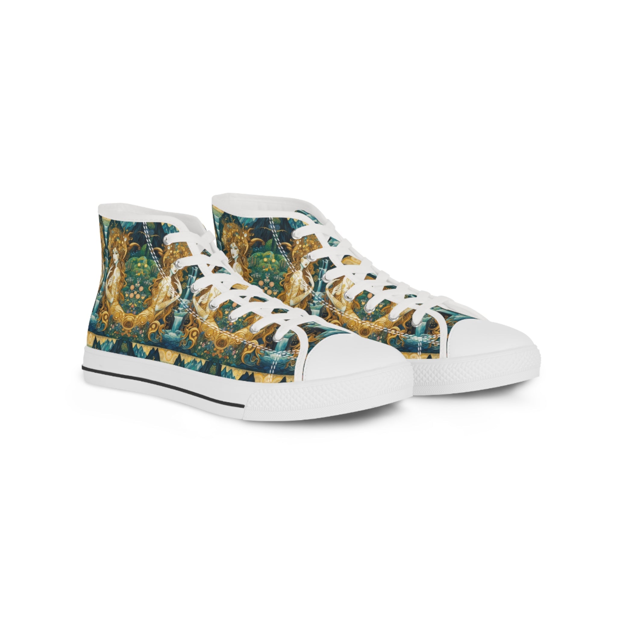Water Nymphs Artistic High Top Sneakers by Gregg Acini Adoree Designs - Gregg Acini Adoree Designs - Shoes
