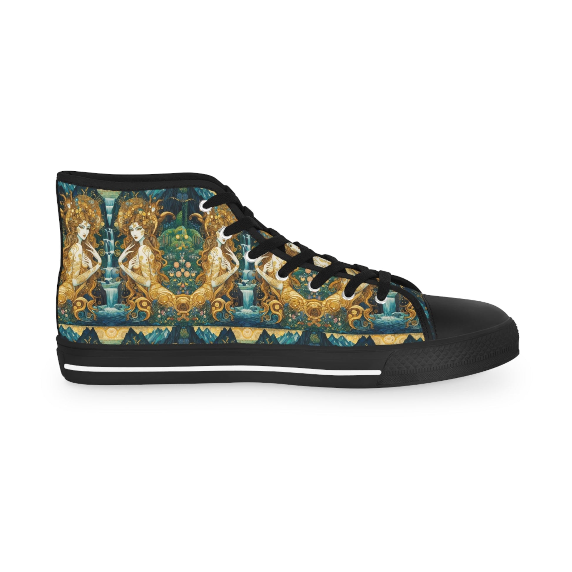 Water Nymphs Artistic High Top Sneakers by Gregg Acini Adoree Designs - Gregg Acini Adoree Designs - Shoes