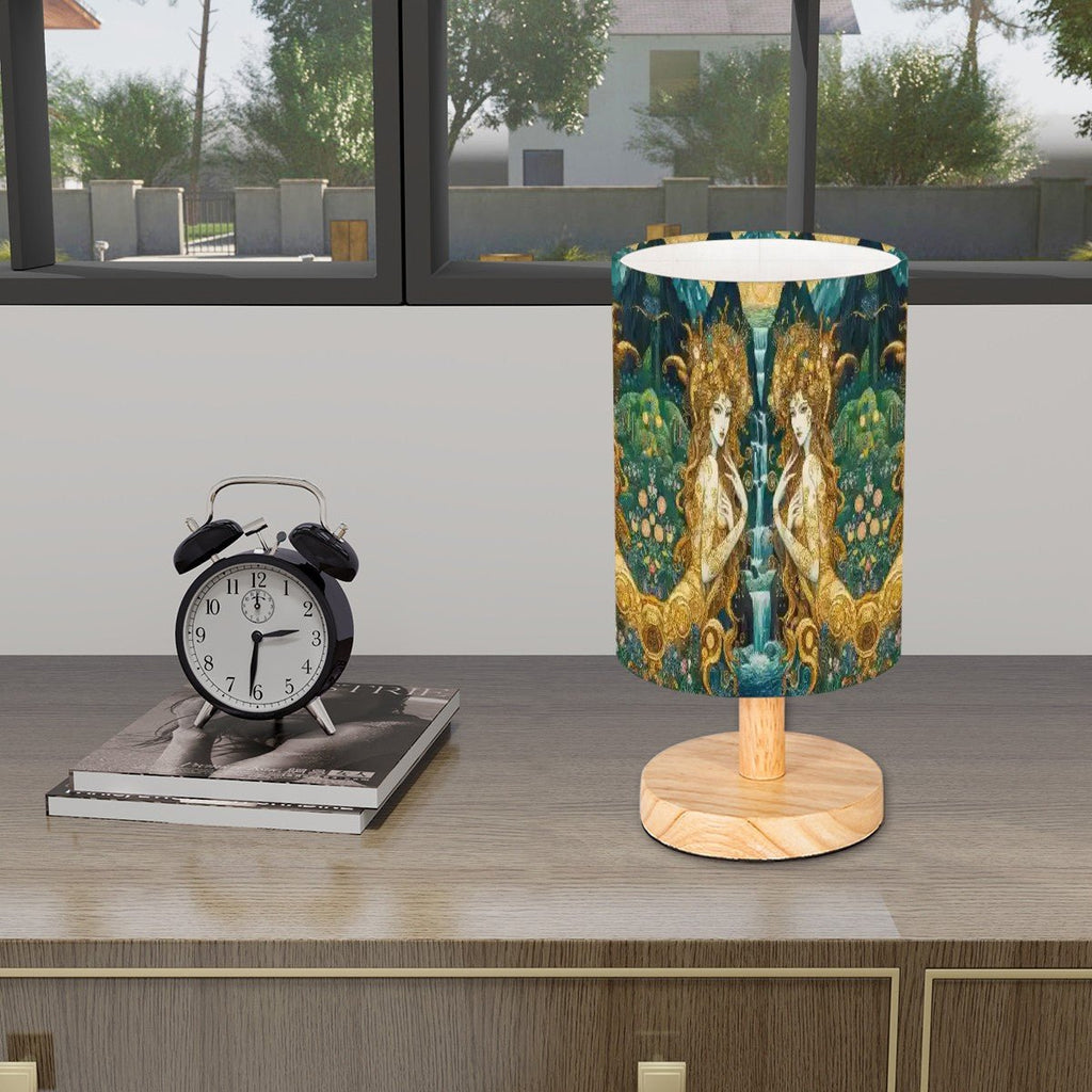 Water Nymphs Cylindrical Table Lamp - Gregg Acini Adoree Designs - Lamp