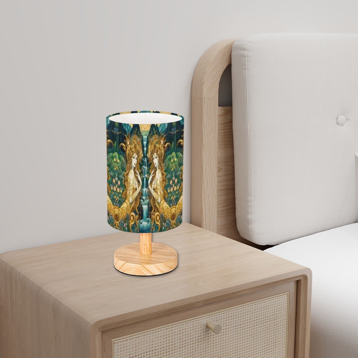 Water Nymphs Cylindrical Table Lamp - Gregg Acini Adoree Designs - Lamp