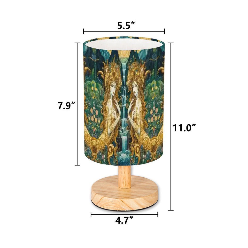 Water Nymphs Cylindrical Table Lamp - Gregg Acini Adoree Designs - Lamp