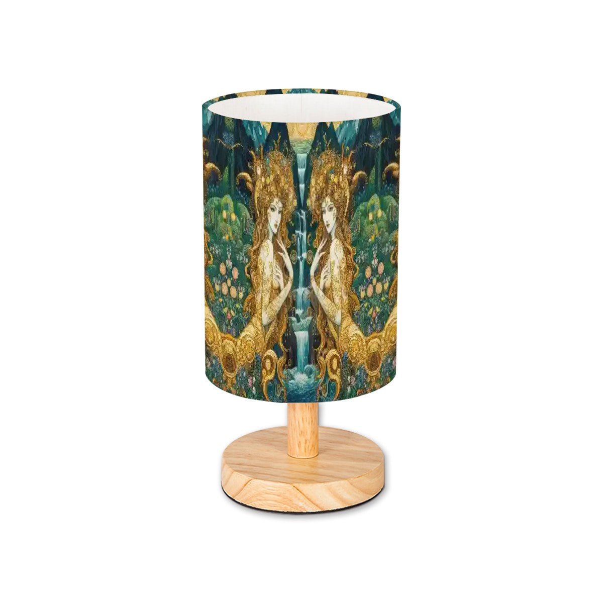 Water Nymphs Cylindrical Table Lamp - Gregg Acini Adoree Designs - Lamp