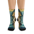 Water Nymphs Eco - Friendly Art Socks - Artistic Recycled Poly Socks - Gregg Acini Adoree Designs - All Over Prints