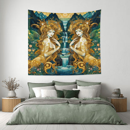Water Nymphs Lightweight Wall Tapestry (Fabric Wall Hanging - USA) - Gregg Acini Adoree Designs - Wall Coverings