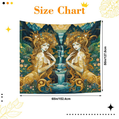 Water Nymphs Lightweight Wall Tapestry (Fabric Wall Hanging - USA) - Gregg Acini Adoree Designs - Wall Coverings
