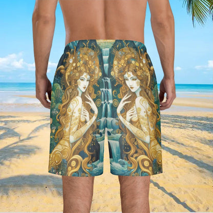 Water Nymphs Men's Beach Shorts - Gregg Acini Adoree Designs - Swimsuit