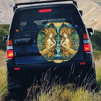 Water Nymphs Thickened Spare Tire Cover - Gregg Acini Adoree Designs - Spare Tire Cover