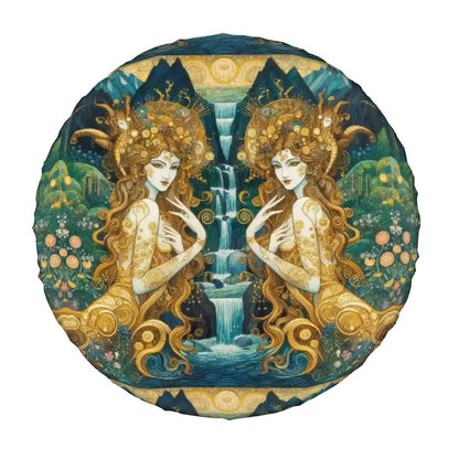 Water Nymphs Thickened Spare Tire Cover - Gregg Acini Adoree Designs - Spare Tire Cover