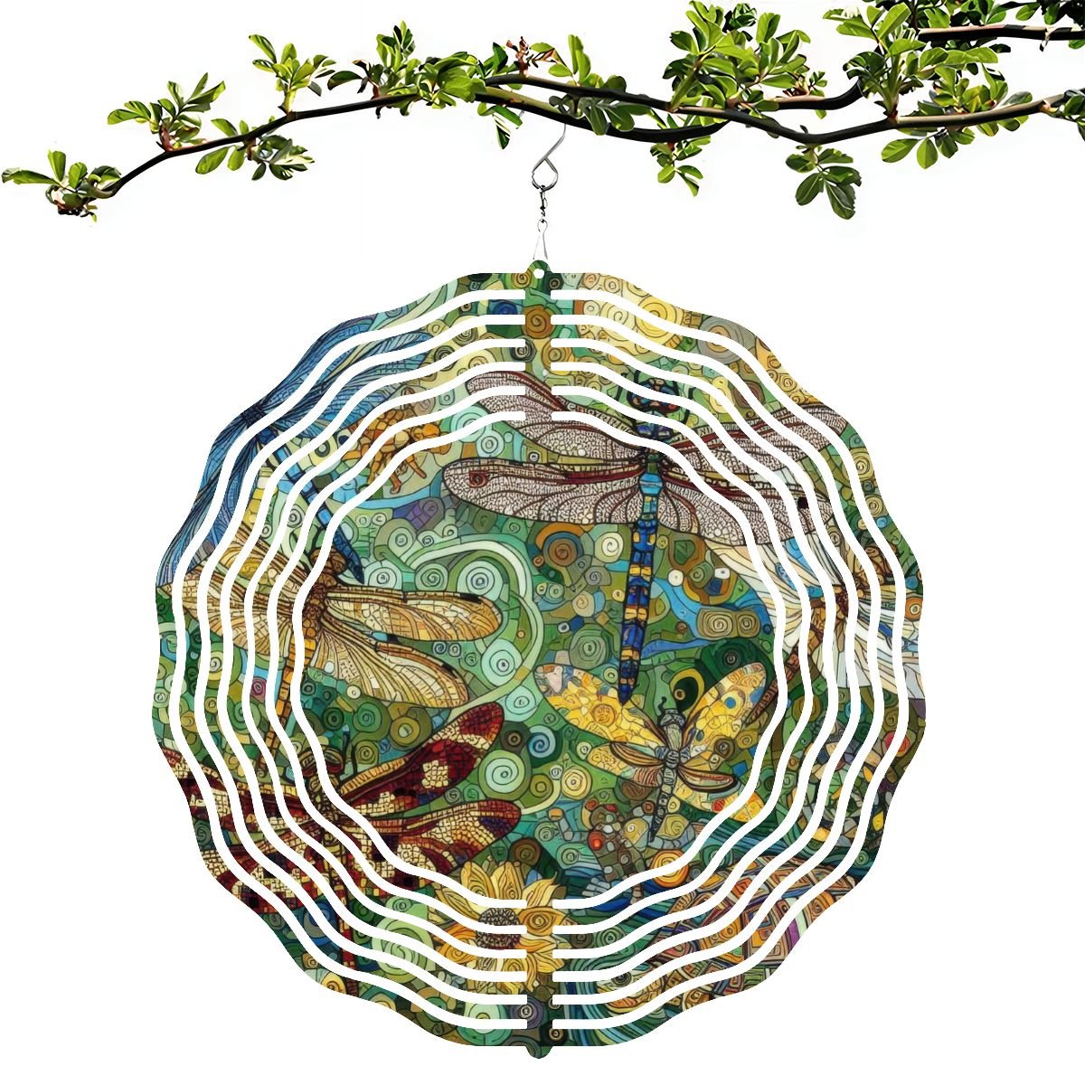 Wind Spinner 3D Metal Hanging Ornament (Made in USA) - Gregg Acini Adoree Designs - Garden Decor
