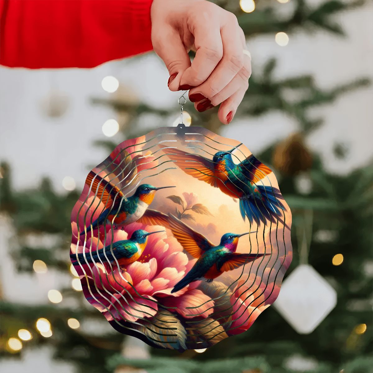 Wind Spinner 3D Metal Hanging Ornament (Made in USA) - Gregg Acini Adoree Designs - Garden Decor