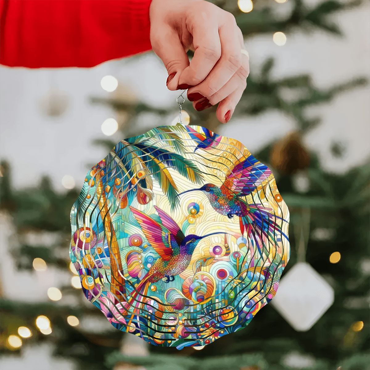 Wind Spinner 3D Metal Hanging Ornament (Made in USA) - Gregg Acini Adoree Designs - Garden Decor