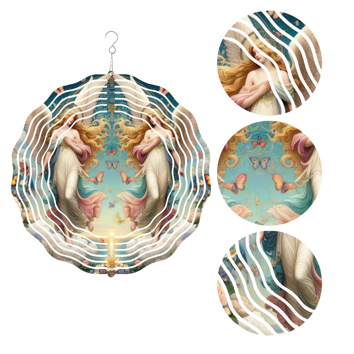 Wind Spinner 3D Metal Hanging Ornament (Made in USA) - Gregg Acini Adoree Designs - Garden Decor